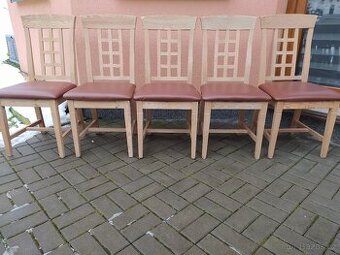 DŘEVĚNÉ ŽIDLE - 5ks - 1