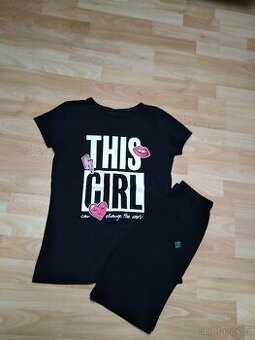 Dívčí tričko+kraťasy vel.152