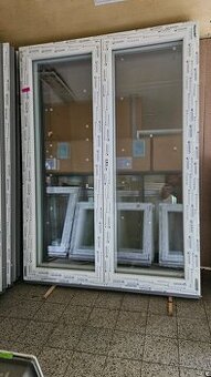 DVEŘE BALKONOVÉ PVC - 1500x2050 mm - NOVÉ - 2KS