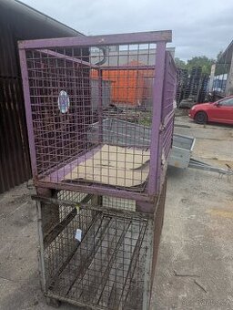 Prodám kovové klece šedivé euro gitterboxy