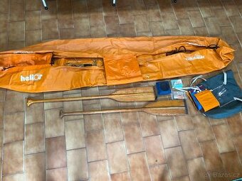 Retro nafukovací kajak Helios Gumotex a dvě pádla Sport