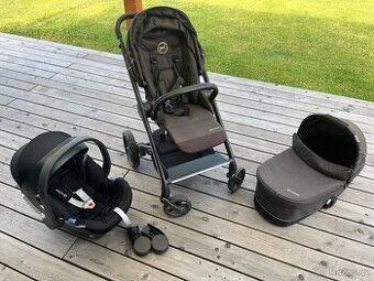 Kočárek dvojkombinace Cybex Balios S, autosedačka Cybex Aton