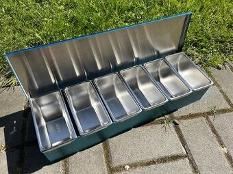 Nerez gastronádoba 6 přihrádek/zásobník
