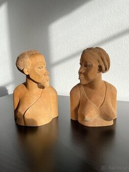 Africké dřevěné sošky - par