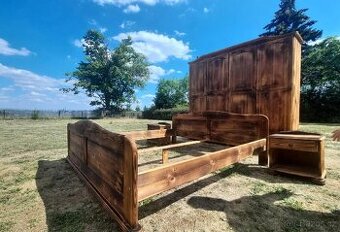 Masivní ložnice, opalovaný smrk(903)