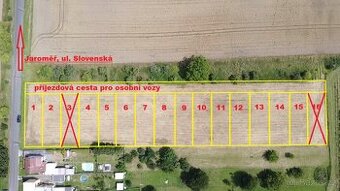 Pronájem, soubor zahrad, Jaroměř, Cihelny