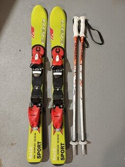 Dětské lyže 90cm + boty + hůlky