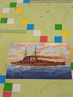 ​Historická pohlednice s vyobrazením bitevní lodi SMS Viribu