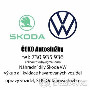 Koupím náhradní díly Škoda vw