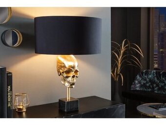 Designová stolní lampa – 56 cm, černá / zlatá