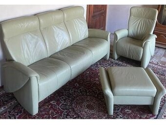 Luxusní moderní kožená souprava 3+1,2706