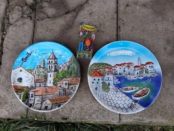 Talíře - Chorvatsko + sklenice hořčice