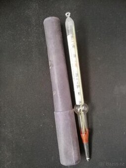 Starožitný rtuťový teploměr pro mlékárny