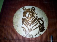 Prenos fotiek na drevo + vypaľovanie.