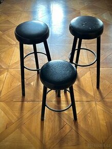 Barové stoličky černé 3ks