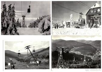 Pohlednice krkonošských lanovek