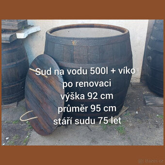 Sud na vodu 500l po renovaci + víko.