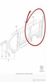 Zadní část karoserie Ford Transit 2000-2006