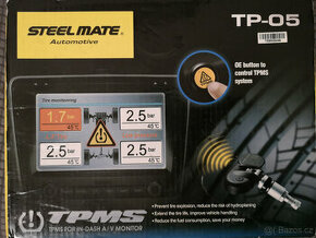 Měření tlaku a teploty TPMS Steelmate - bez ventilků