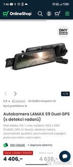 Kamera do auta lamax s9 dual