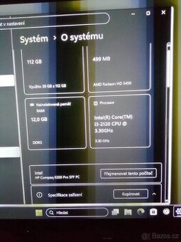 Stolní počítač HP. Internet core i3 win. 11. Office