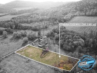 Prodej stavebního pozemku 3 681 m², Město Albrechtice