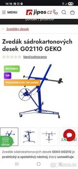 zvedák na sádrokarton