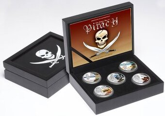 Kolekce 5 stříbrných 1 Oz mincí Golden Age of Piracy (proof)