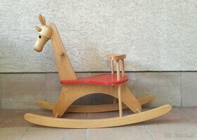 Retro hračka - HOUPACÍ ŽIRAFA - dřevěná - 1