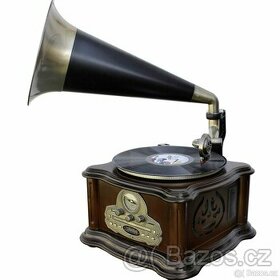 soundmaster NR917 gramofon hnědá, zlatá, černá