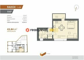 Prodej novostavby bytu Radůz 1+kk, 47 m2, Hodonín