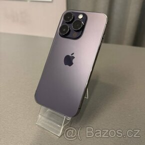 iPhone 14 Pro 128GB fialový, pěkný stav, 12 měsíců záruka