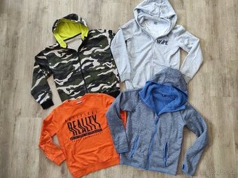 Set 4 ks klučičích mikin vel. 158/164