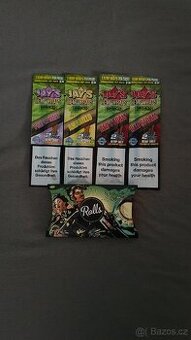 4 balíčky bluntů a balík uhlíkových filtrů