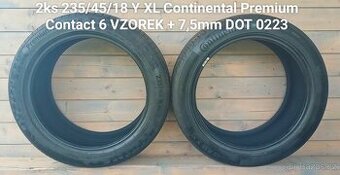 2ks Letní 235/45/ R18 Y XL Continental Premium Contact 6