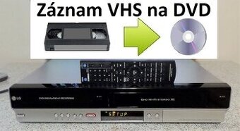 VHS-DVD rekordér LG RC278 záznam z VHS na DVD