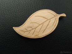 Dřevěný flash disk, USB paměť 8 Gb - lístek/list