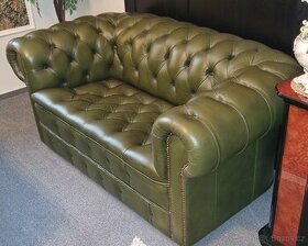 Prodám koženou dvousedacku Chesterfield - 1