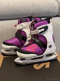 Lední brusle dívčí, rostoucí, vel. 32-37