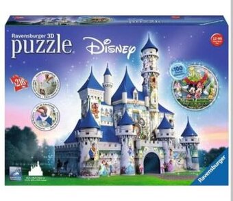 Disney zámek 3D 216 dílků - Ravensburger, NOVÉ NEROZBALENÉ.