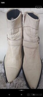 Kožené polokozačky - koně