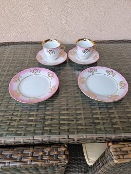 Souprava 2 šálků, podšálků a dezertních talířků