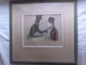 Starožitné Ručně Kolorované Litografie CHEZ AUBERT cca 1830