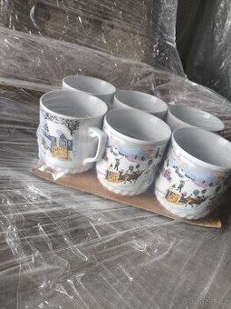 Retro porcelánová sada hrnků Epiag – zimní motiv