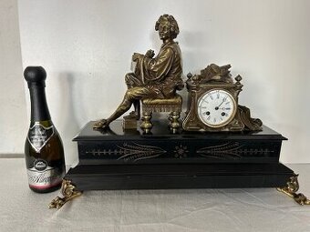 Velké stolní hodiny okolo roku1870 - originál.