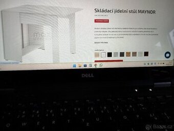 bílý skládací jídelní stůl MAYNOR od MAX INTERIER