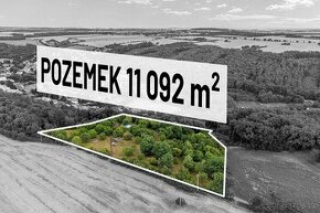 Stavební pozemek 11 092 m2 v obci Otvovice, okres Kladno