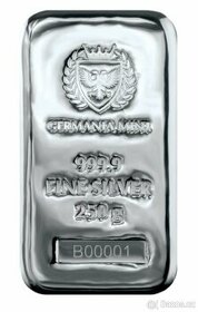 250g Slitky Germania Mint 999,9/1000 Ag

