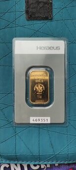 Zlatý slitek Heraeus 10 gramů