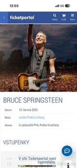 VSTUPENKY BRUCE SPRINGSTEEN